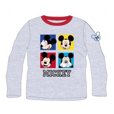 Langärmeliges T-Shirt "Mickeys Gemütszustände" für Jungen | Grau