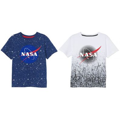 NASA Jungen T-Shirt Kurzarm | Weiß oder Blau | Gr. 134–164