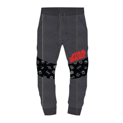 Star Wars Jogging- / Freizeithose mit Logo- Schriftzug und Motiven - Grau