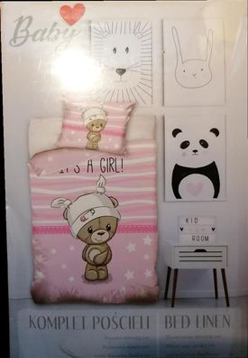 Babybettwäsche "süßer Bär", Bezug 100x135cm | 100 % Baumwolle