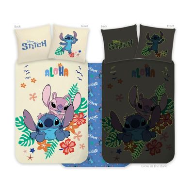 Lilo & Stitch Babybettwäsche Glow in the Dark | 100% Baumwolle