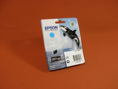 Original Epson T7602 cyan OVP , intenpatrone