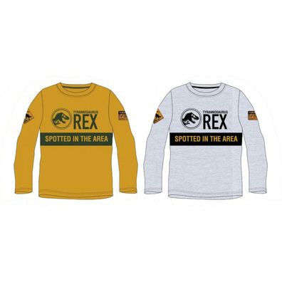 Jurassic World Langarm-T-Shirt für Jungen | "T-REX"-Motiv | 100% Cotton