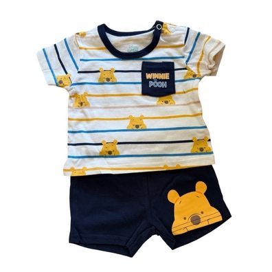 Winnie Puuh Baby-Bekleidungsset für Jungen | Dunkelblau oder Hellblau | Kurzarm |