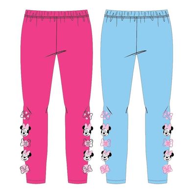 Minnie Maus Leggings für Mädchen | Pink & Blau | Gr. 104–134