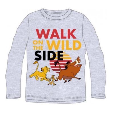 Langärmeliges T-Shirt "Walk on the Wild" | König der Löwen Motiv | Blau