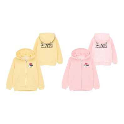 Minnie Mouse Mädchen Jacke mit Kapuze | Sweatshirt Rosa oder Gelb