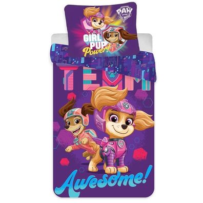 PAW Patrol Kinder-Bettwäsche-Set für Mädchen 'Der Kinofilm-The Movie', 135x200