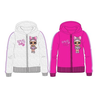 L.O.L. Mädchen Jacke mit Kapuze | Sweatshirt | Grau, odeer Pink