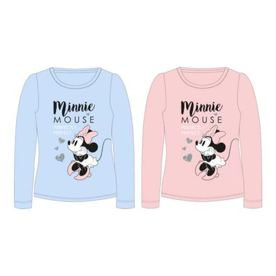 Minnie Maus Langarm-Shirt "Perfectly Perfect" | Hellblau & Rosa