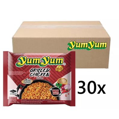 30er-Pack YumYum Instantnudeln Stir-Fried Grilled Chicken 70g