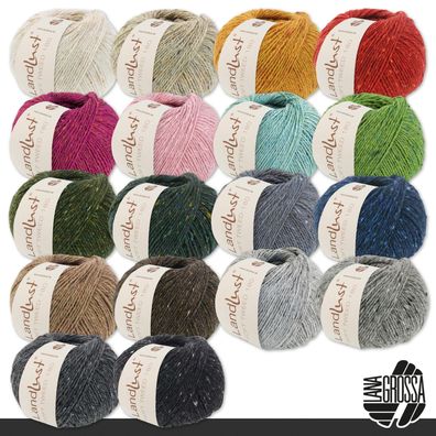 Lana Grossa 50 g Landlust Soft Tweed 180 Schurwolle Stricken Wolle