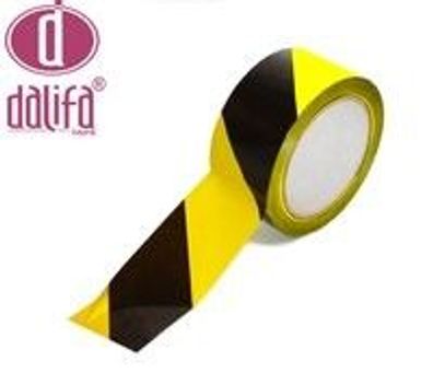 Dalifa Gelb-schwarzes PVC-Warnungsband. 50mm x 66mtr