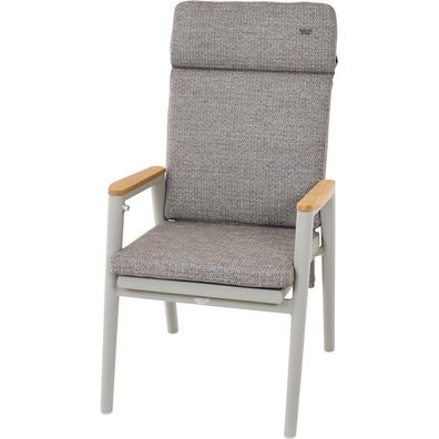 Cortina Move Sessel grau/taupe, Aluminium, Rope, Teak, inkl. Kissen