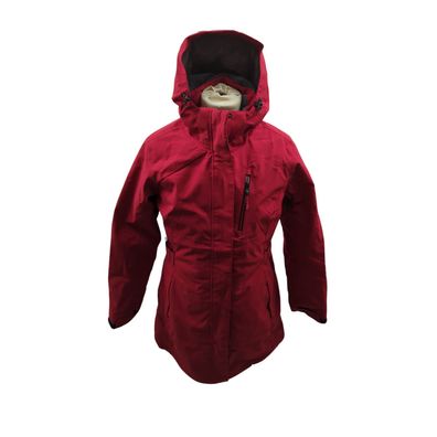 Funktionsparka für Damen von Killtec mit abnehmbarer Kapuze, rot, Größe 40
