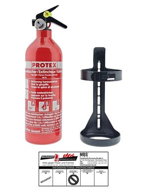 PS1-X Protex 1kg Pulver A, 34B, C inkl. Halterung u. Plakette