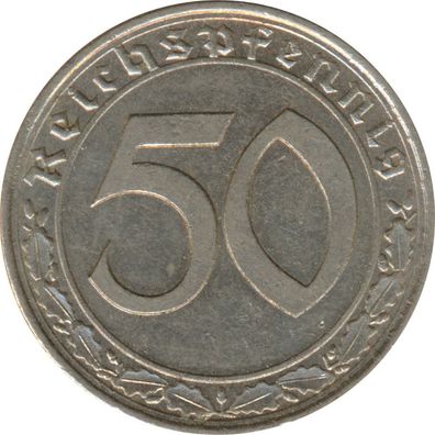 Deutsches Reich 50 Pfennig 1938 A Jaeger Nr 365*