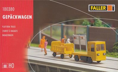 Faller H0 180 380 Gepäckwagen mit Anhänger - OVP NEU (4217k)