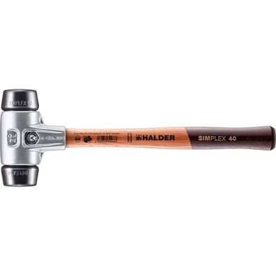 HALDER Simplex Schonhammer Ø 40 mm Gummi mit Aluminiumgehäuse