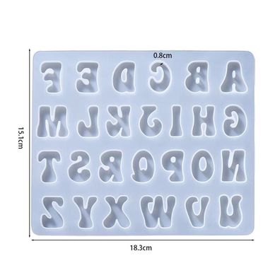 Alphabet Epoxidharz Silikonform Buchstaben Zahlenform DIY Schlüsselanhänger Ohrring A