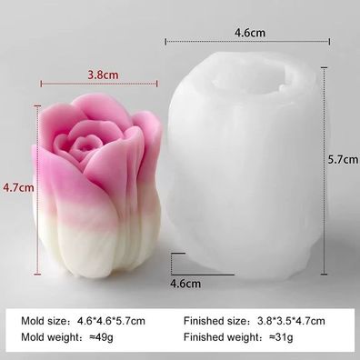 DIY Blumen Tulpe Silikonform handgemachte Duftkerze Gips Harz Formen hausgemachte Kek