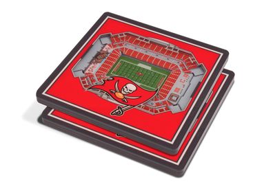 NFL Tampa Bay Buccaneers 2er Set Untersetzer Coaster Set Stadium View 3-D Stadion