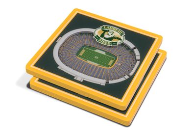 NFL Green Bay Packers 2er Set Untersetzer Coaster Set Stadium View 3-D Stadion