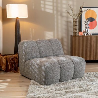 Bronx71 Sessel Luca bouclé braun/grau