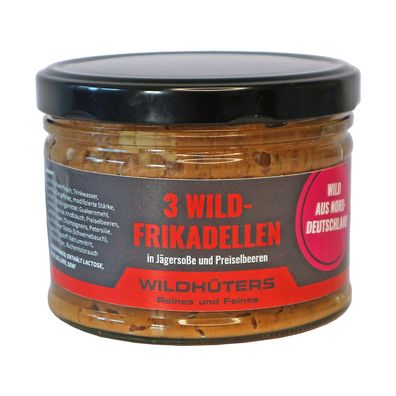 Wildhüters Wildschwein-Frikadellen in Jägersauce, 3 Stück