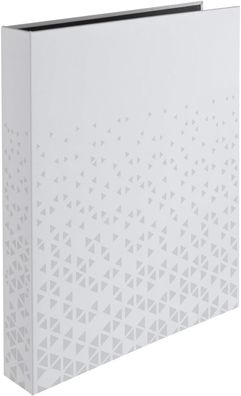 HERMA Ringbuch A4 Weiß, schmal, 4 Ringe, 46 mm breit, Ringordner mit veredeltem Dreie