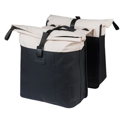 Doppelpacktasche Basil Vive MIK 28-35L 14 x 30 x 38 cm - weiß/schwarz