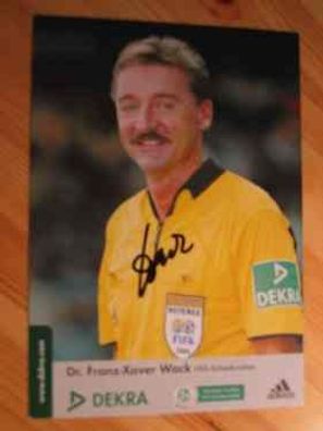 DFB Bundesligaschiedsrichter Dr. Franz-Xaver Wack - handsigniertes Autogramm!!!