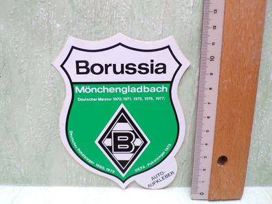 alter Autoaufkleber Borussia Mönchengladbach Deutscher Meister Pokalsieger Uefa
