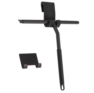 bremermann Duschabzieher mit Wandhalter, Fensterabzieher Edelstahl, schwarz