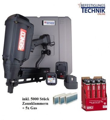 Senco GT40FS GAS 2G Zaunklammergerät Aktion inkl. 5x Gas + 5000 Zaunklammern Krampen