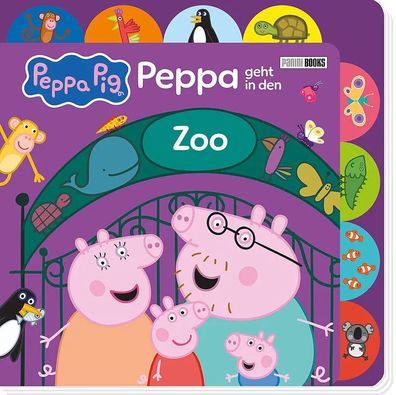 Panini Peppa Pig: Peppa geht in den Zoo - Pappbilderbuch Kinderbuch Wimmelbuch