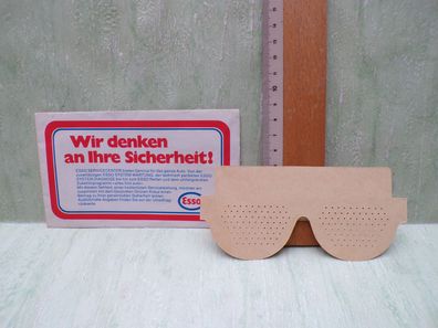 alte Werbung Reklame Esso Wir denken an Ihre Sicherheit Tageslicht Brille Gutes Sehen