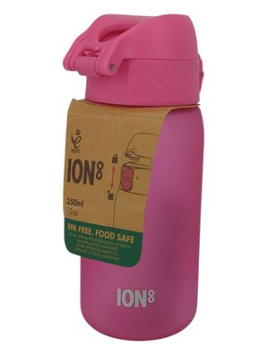 Ion8 Kinder Trinkflasche, 350ml, Auslaufsicher, Einhandöffnung rosa