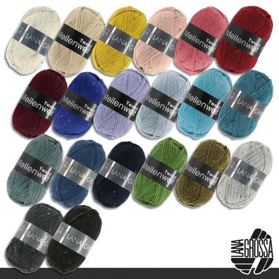 Lana Grossa 100 g Meilenweit 100 Tweed Sockenwolle Stricken Garn 20 Farben