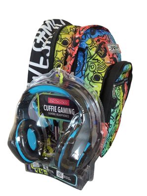 Seven Freethink Rucksack mit Kapuze Gaming Fluo Stamp