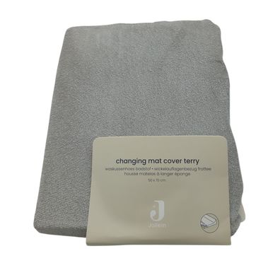 Jollein Wickelauflage Frottee weich grau 50 x 70 cm