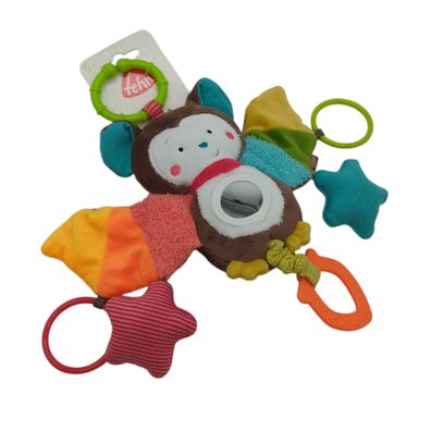 Fehn Activity-Spieltier Fledermaus Motorikspielzeug für Kinderwagen