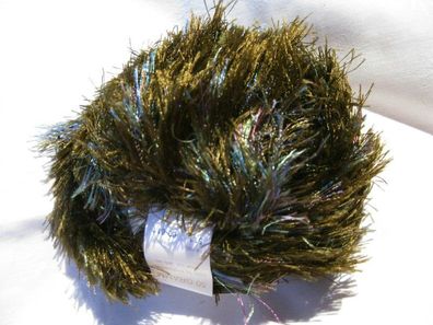 50g Hair Spot Franzengarn von Rellana Farbe Nr511 oliv bunt