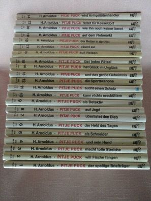 Henri Arnoldus : 22 Bände : PITJE PUCK - Serie Weichert Verlag " schwarzes W "