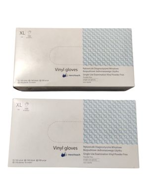 2X HeroTouch 100 Einweghandschuhe, Vinyl, Größe XL