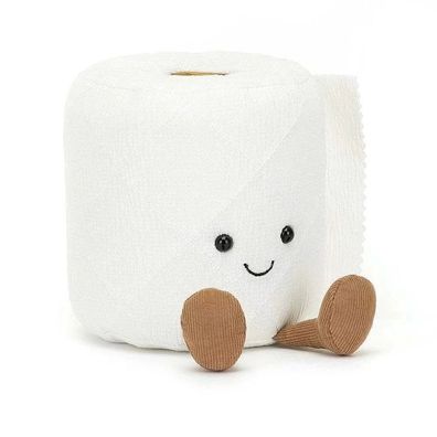 Jellycat Stofftier Plüschpuppe Toilettenpapier Rollenanhänger + Staubbeutel Neu