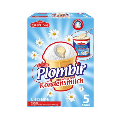 DOVGAN Plombir Kondensmilch Eiscreme, 5 Stück, 600 ml