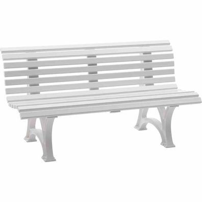 Bank Helgoland, 150 cm, weiß Kunststoff