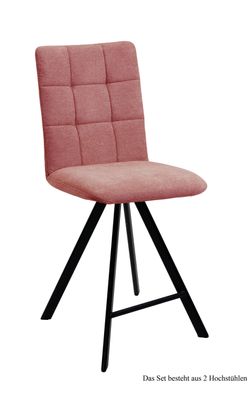 Thekenstuhl drehbar (2er-Set) Destiny 47x108x60 Schwarz/Rosewood
