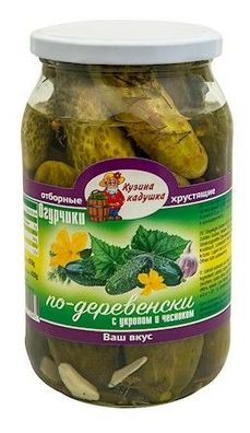Kuzina Kaduschka Gurken po-derevenski mit Dill und Knoblauch, 1l